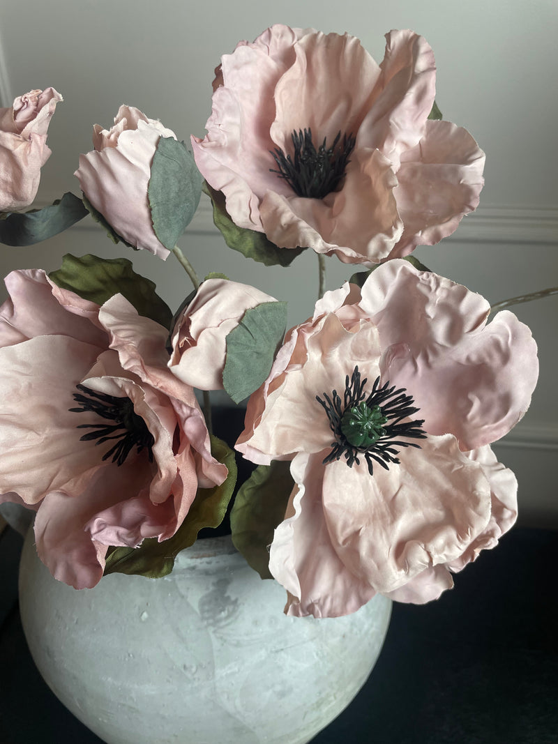 Dusky Pink Poppy Spray