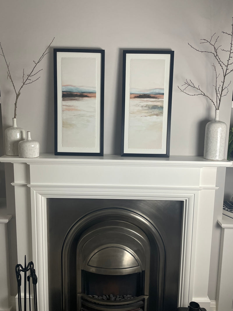 Set of 2 Distant Blue Framed Prints