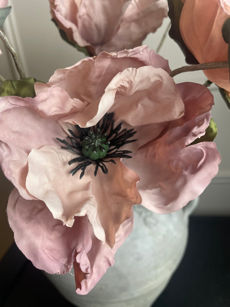 Dusky Pink Poppy Spray