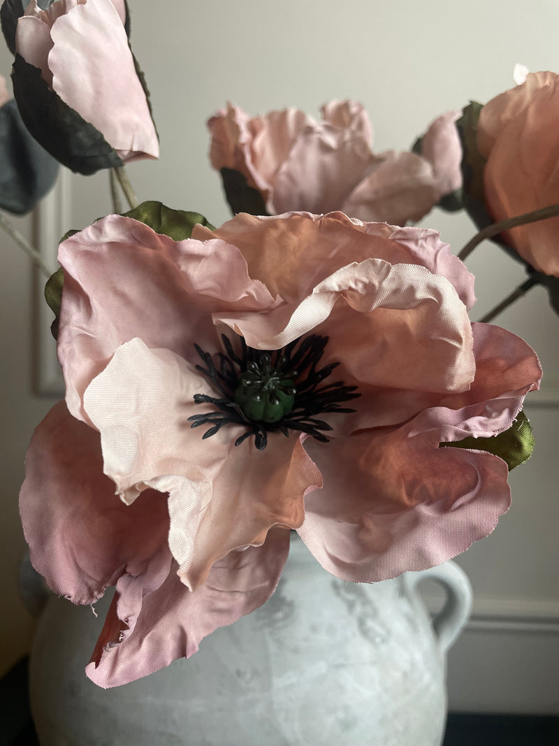 Dusky Pink Poppy Spray