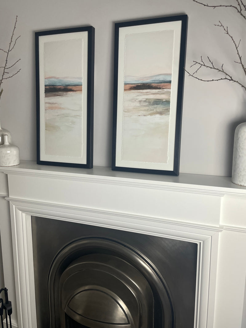 Set of 2 Distant Blue Framed Prints