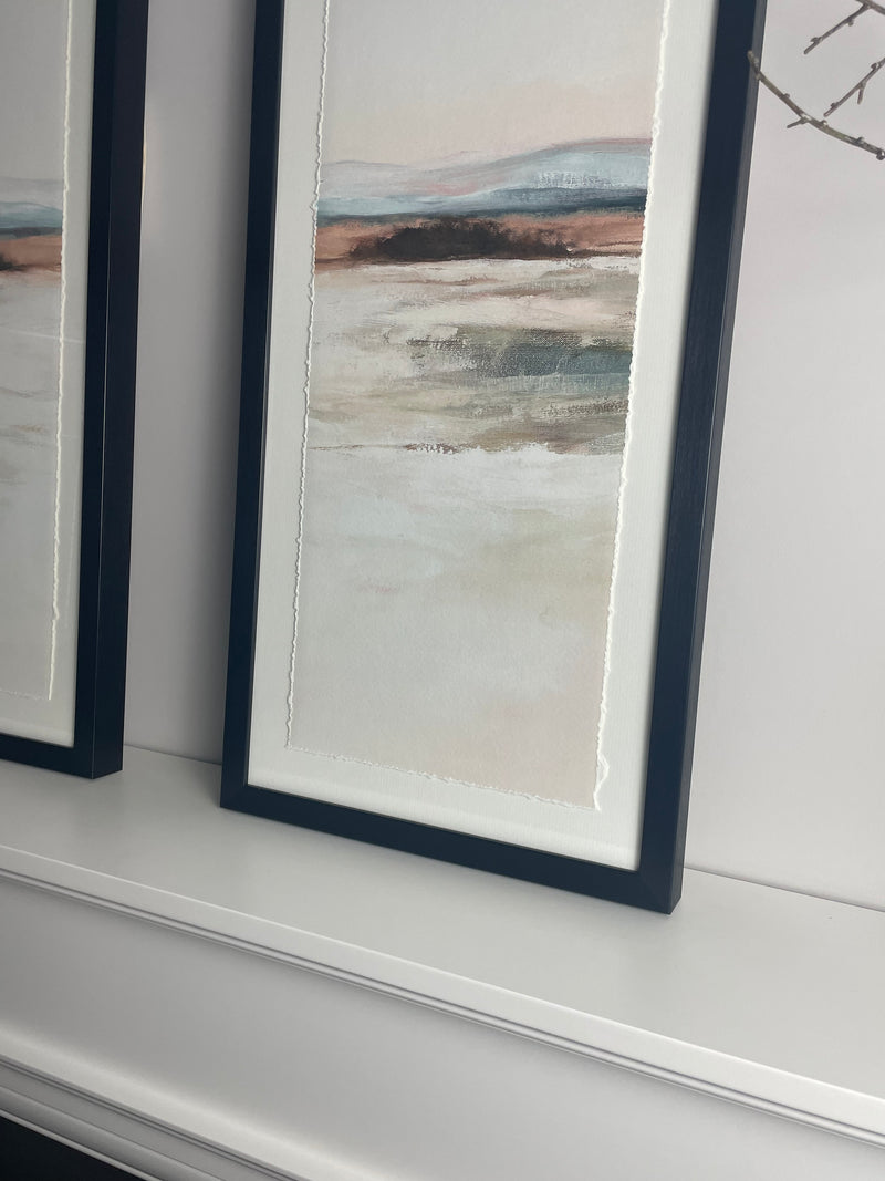 Set of 2 Distant Blue Framed Prints