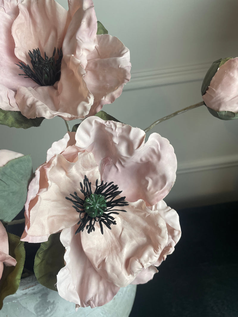 Dusky Pink Poppy Spray