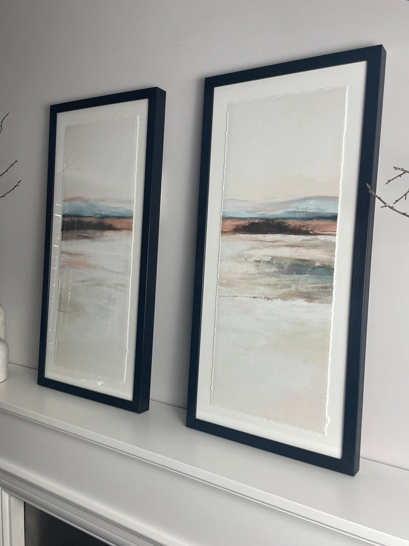 Set of 2 Distant Blue Framed Prints