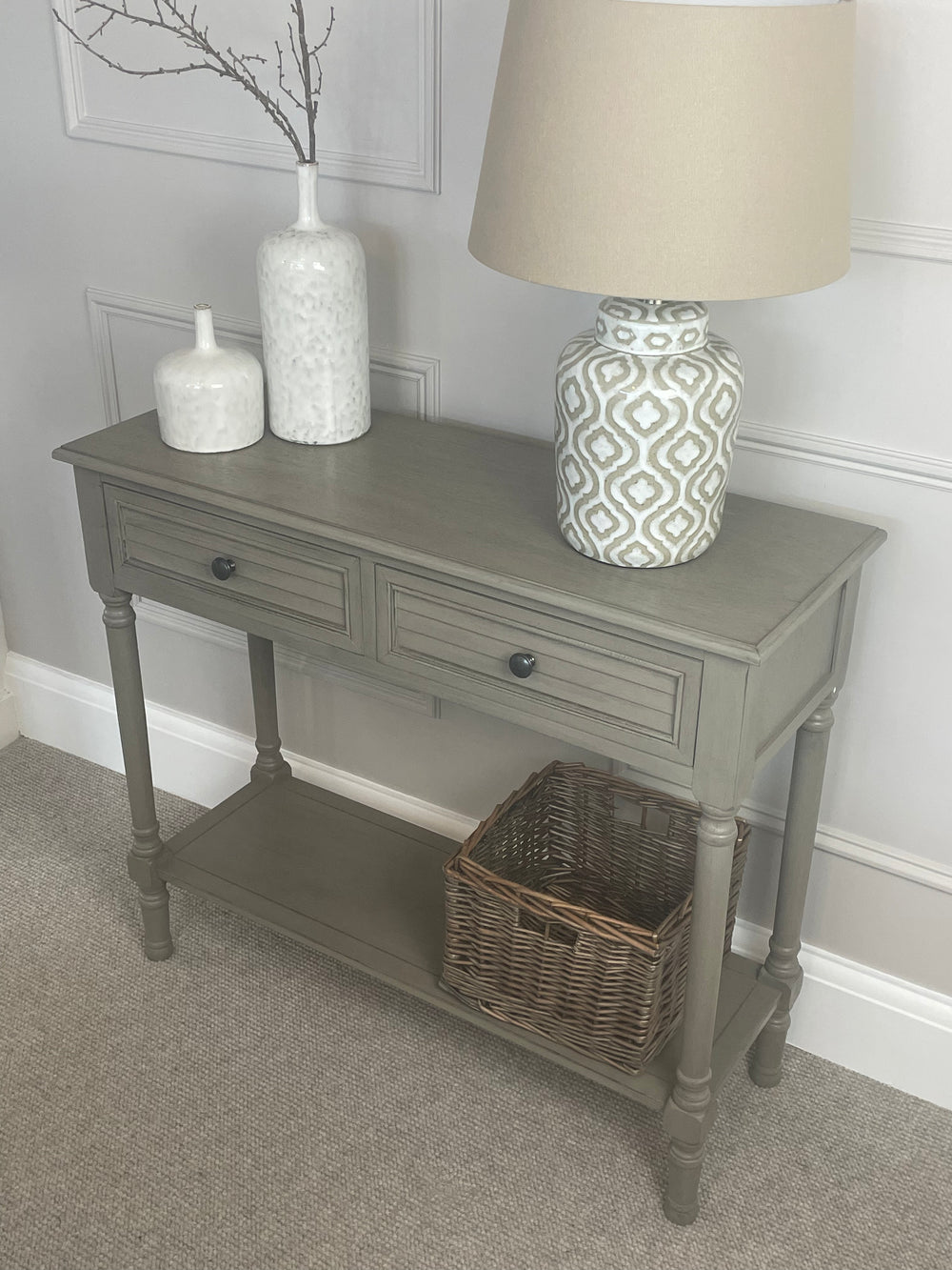 Gray deals sofa table