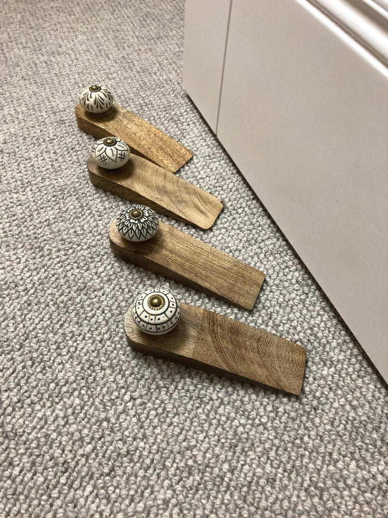 Wooden door stop wedges mixed style