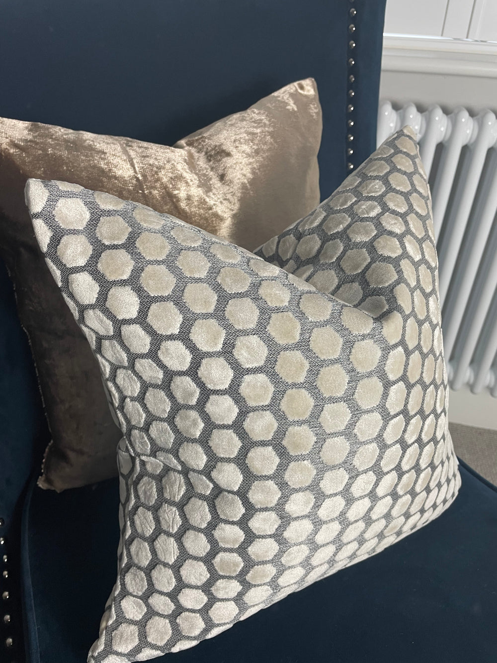 Grey cream cushions sale