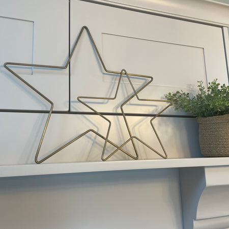 Brass bronze gold metal star 3 sizes