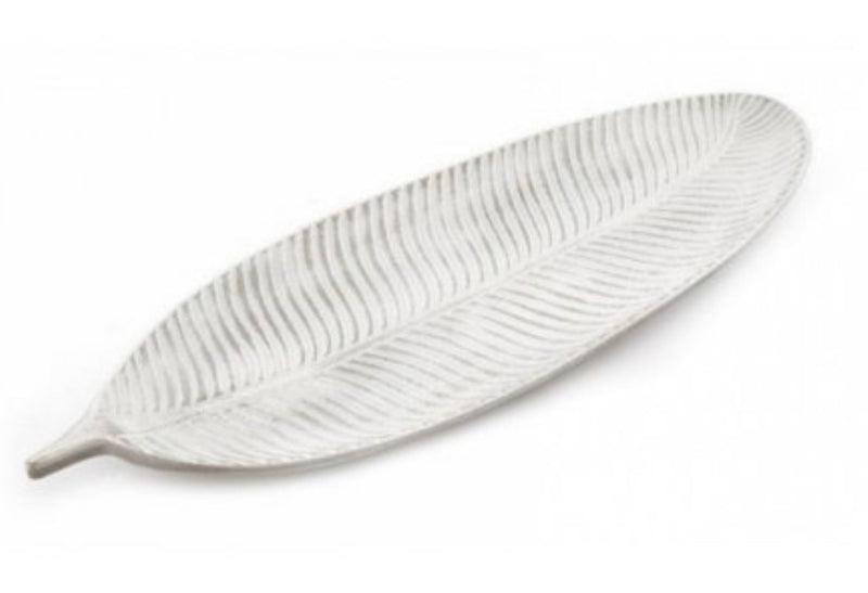 Extra Large white decorative leaf tray bowl plate dish