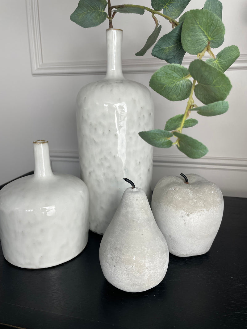 Cement stone Apple and Pear set