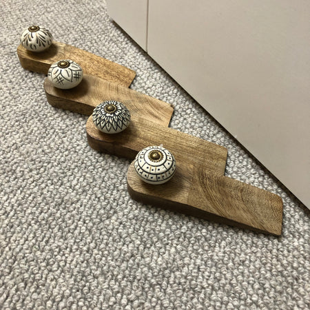 Wooden door stop wedges mixed style