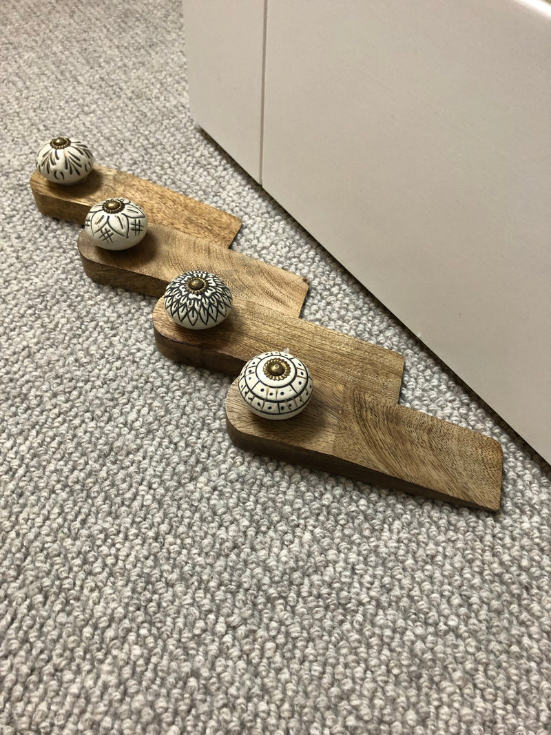 Wooden door stop wedges mixed style