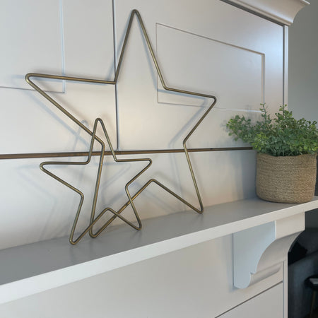 Brass bronze gold metal star 3 sizes