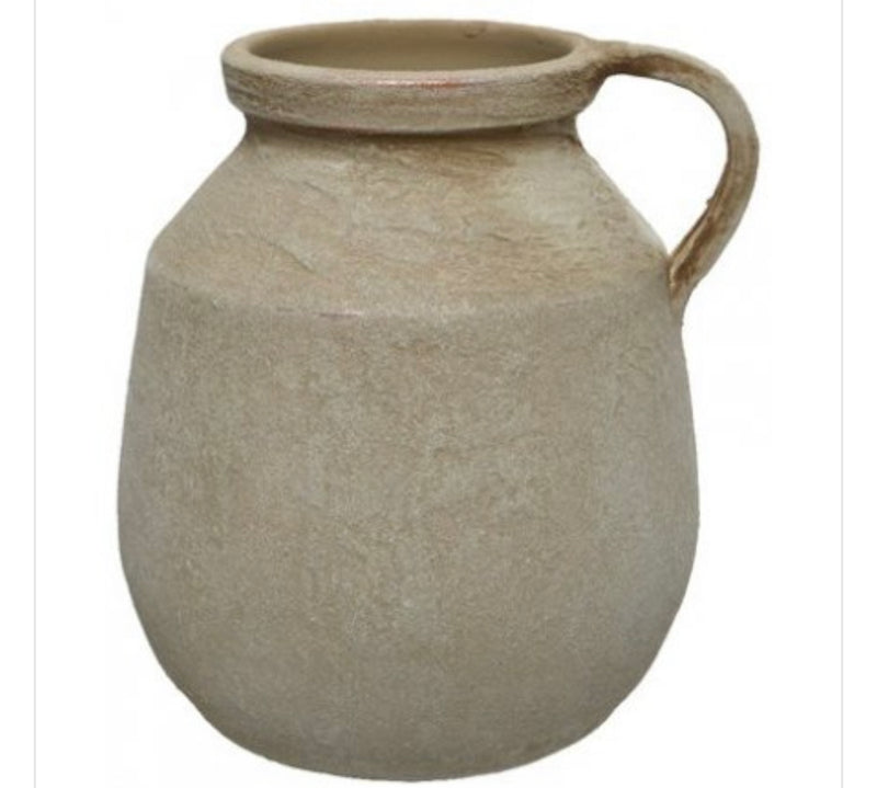 Chunky natural terracotta stone bulbous jug