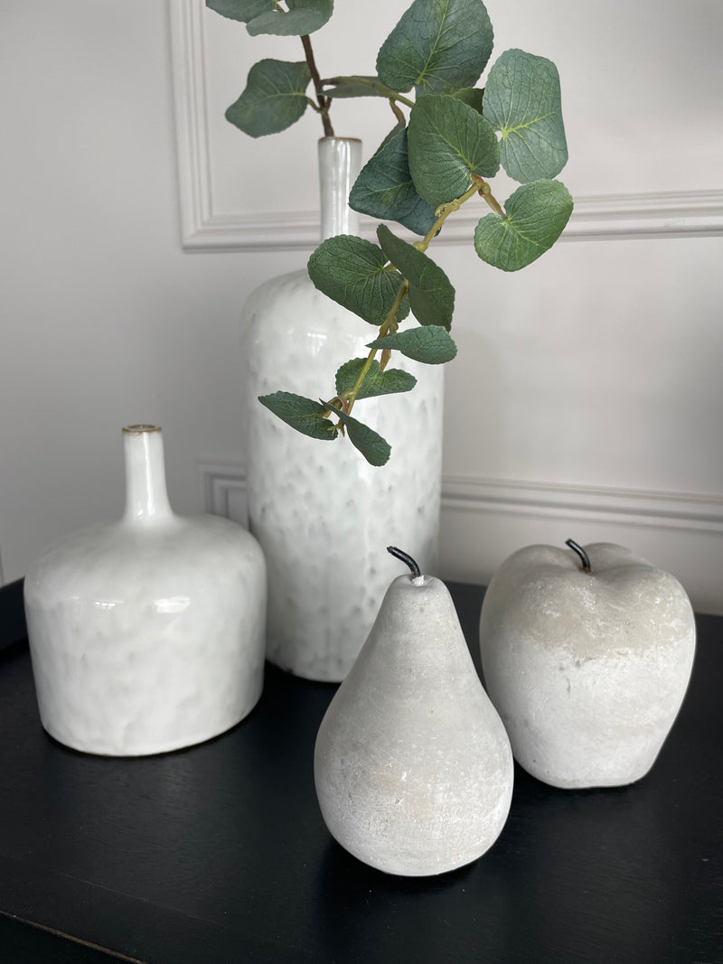 Cement stone Apple and Pear set