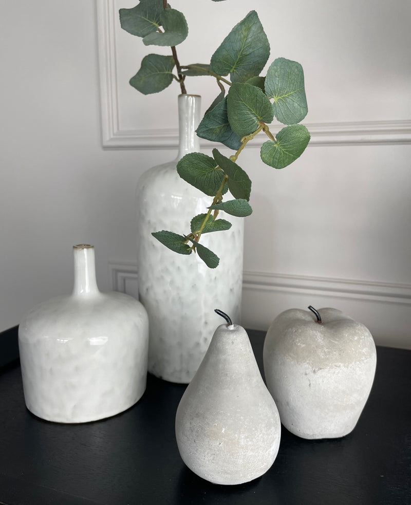 Cement stone Apple and Pear set