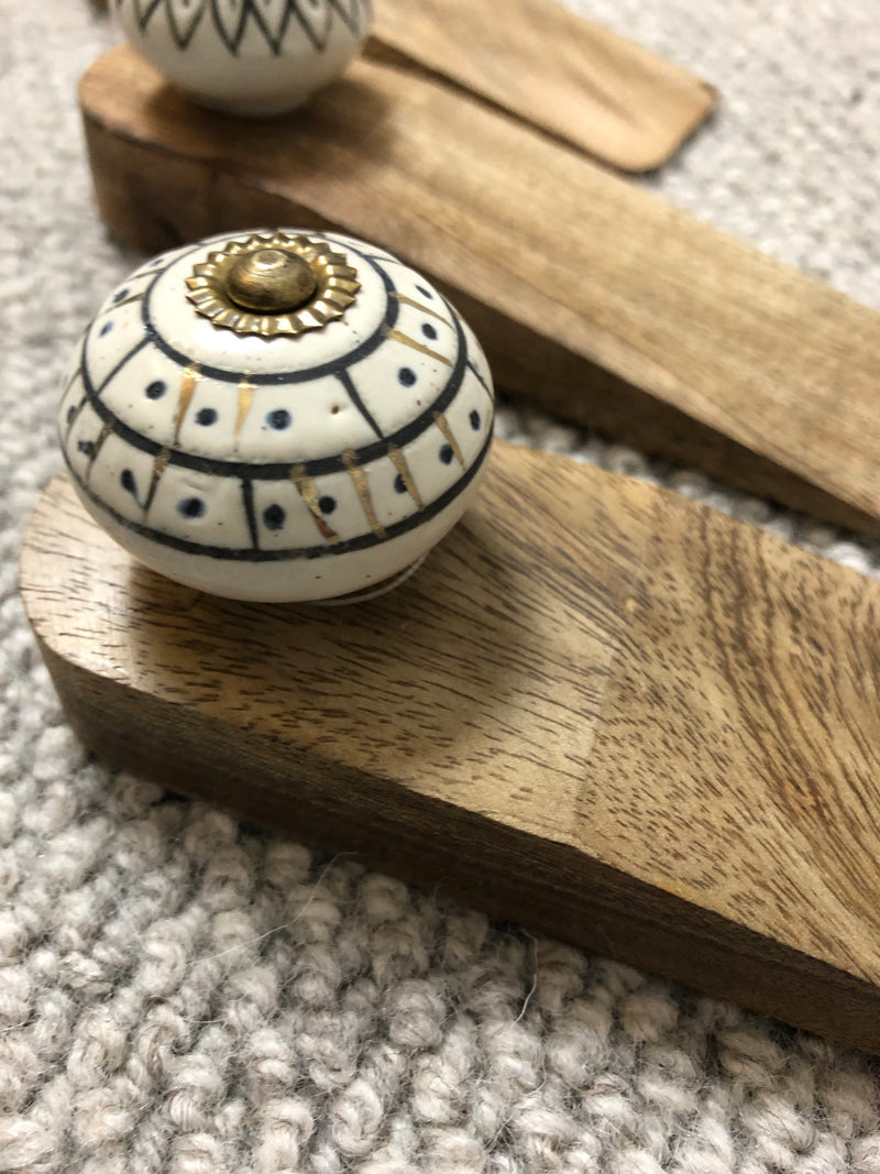 Wooden door stop wedges mixed style